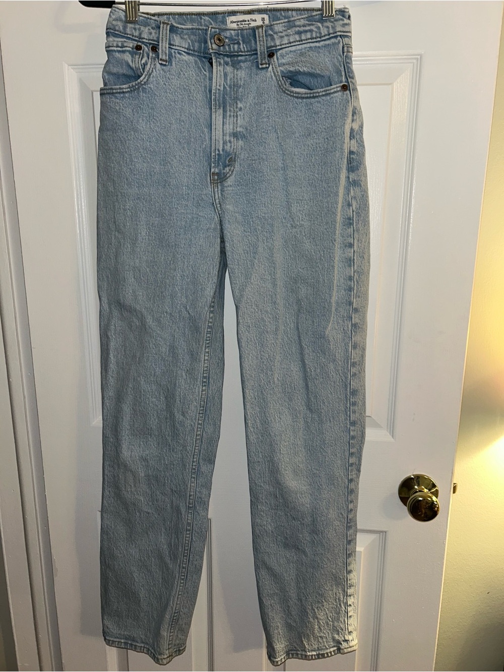 Abercrombie & Fitch Light Wash Straight Leg Jeans